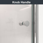 Frameless Circular Pivot Shower Door - 34"W x 72"H