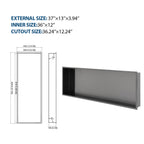 37" x 13" Stainless Steel Shower Niche, Gunmetal