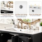 36-Inch Transitional Bathroom Vanity with Ceramic Sink