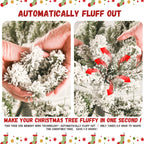 9FT Flocked Christmas Tree with 1964 Tips