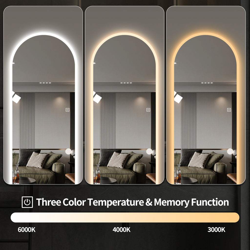 65" x 21" LED Full Length Wall Mirror