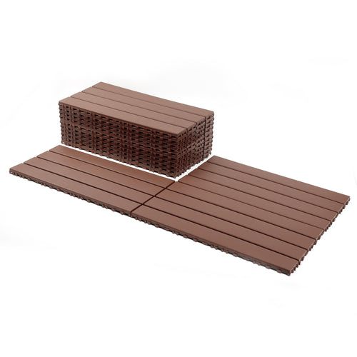 24 Pieces of Outdoor Terrace Deck Tiles
