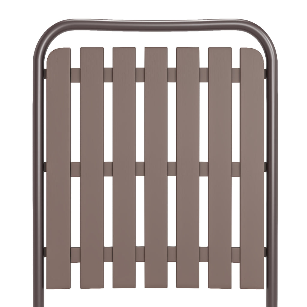 Brown 2-Piece Folding Chair Set