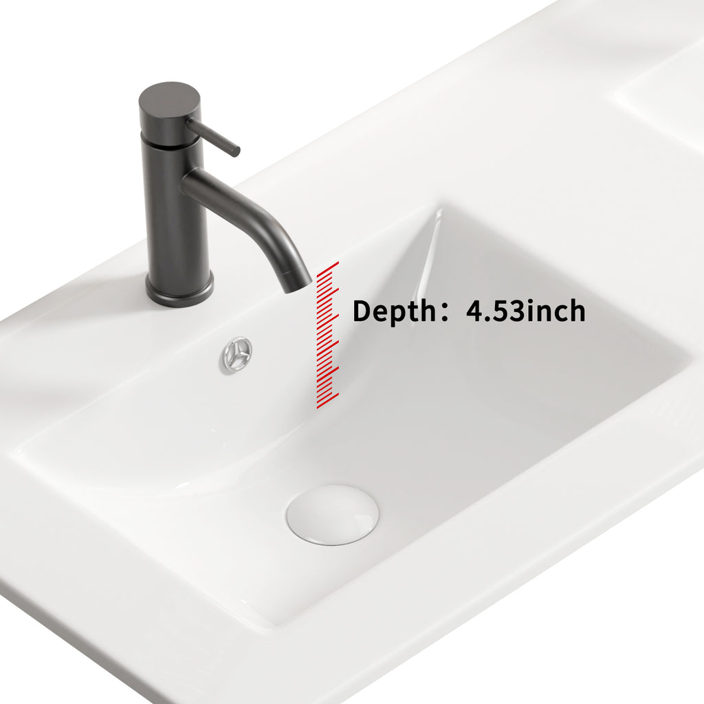 Double Bowl Ceramic Bathroom Sink