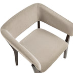 Blake Wood Faux Mohair Armchair