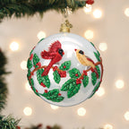 Hollyberry Birds Round Ornament