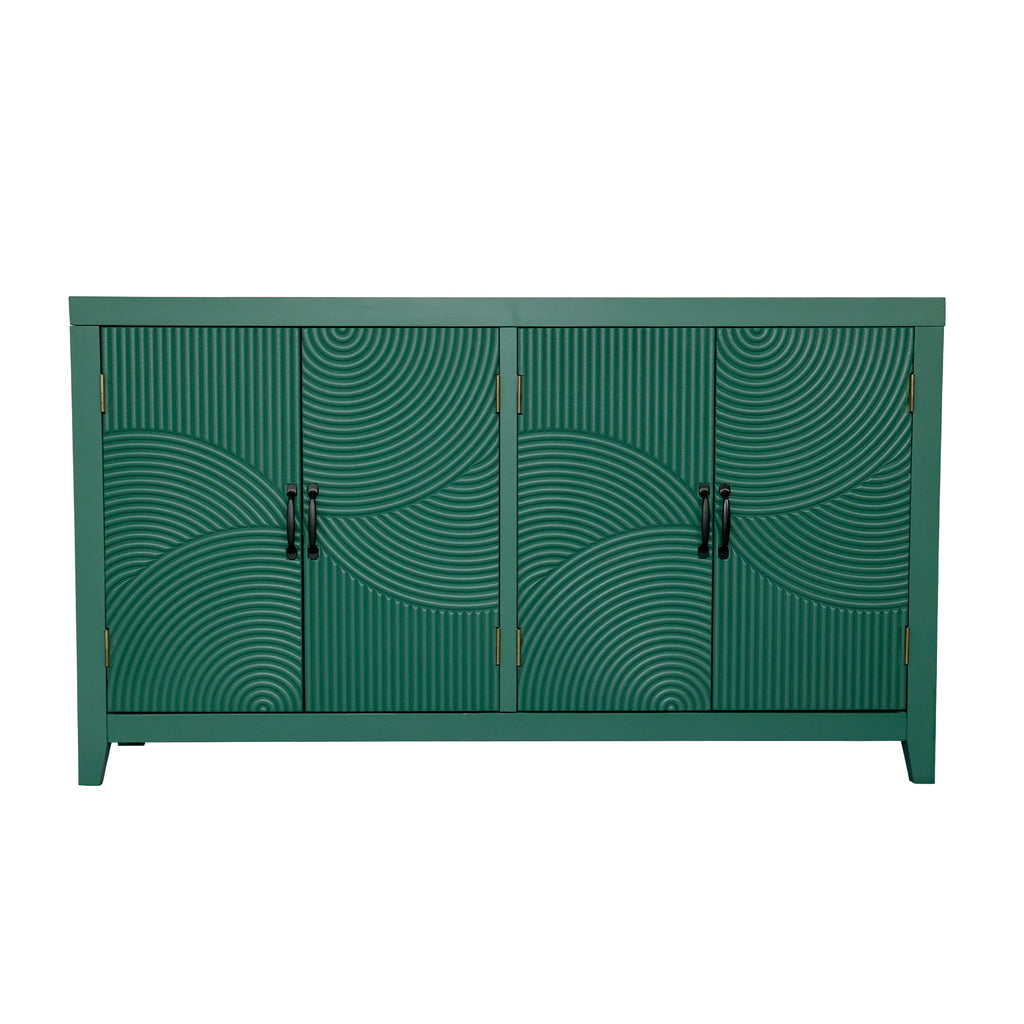 59" Green Accent Cabinet with 4 Doors