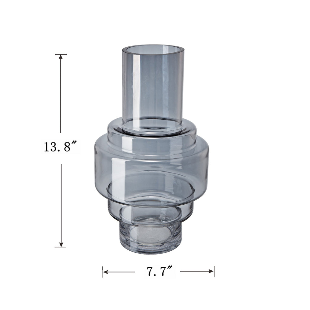 Geometric Design Smoke Luster Decorative Vase