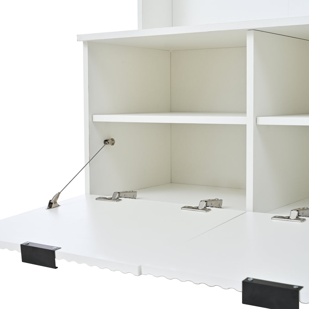 49.6" 5-in-1 Hall Tree with Bench, Shoe Storage & Open Cabinets