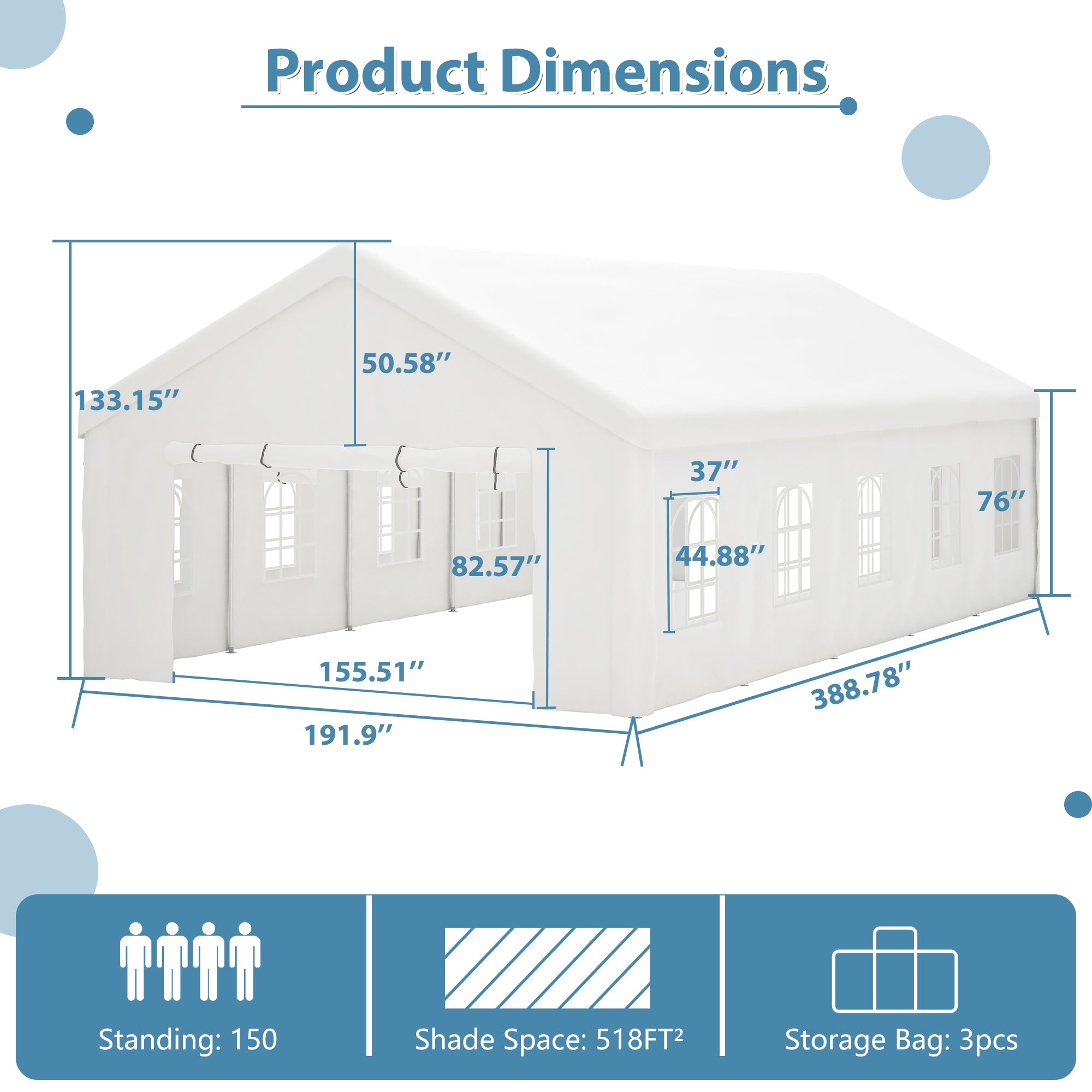 16x32FT Heavy Duty Party Tent
