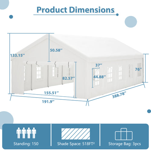 16x32FT Heavy Duty Party Tent
