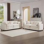 Modern Fabric Living Room Sofa Two Pieces Set