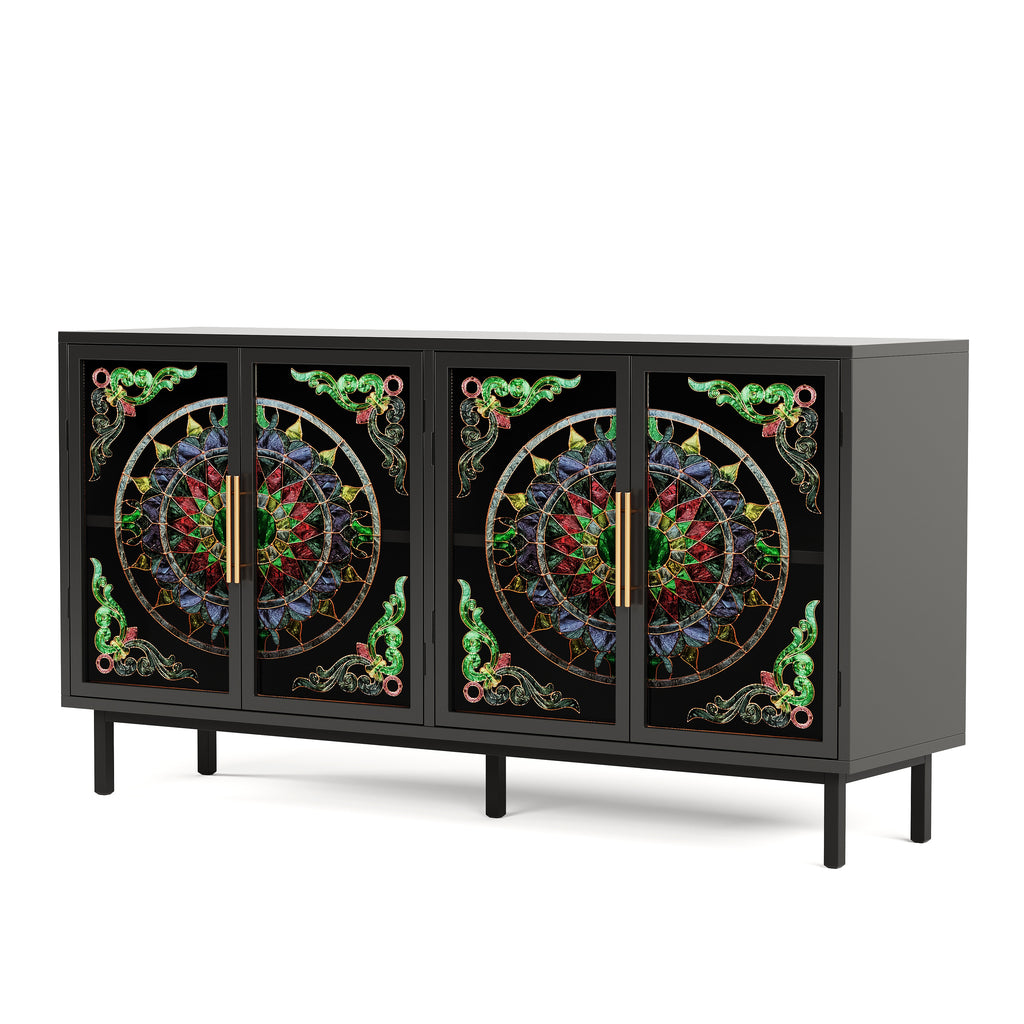 60.3 " Decorative Cabinet with 4 Doors