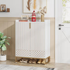 29.52 Inches White Shoe Cabinet