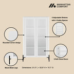 Abbey 32" Tempered Glass Bookcase Cabinet