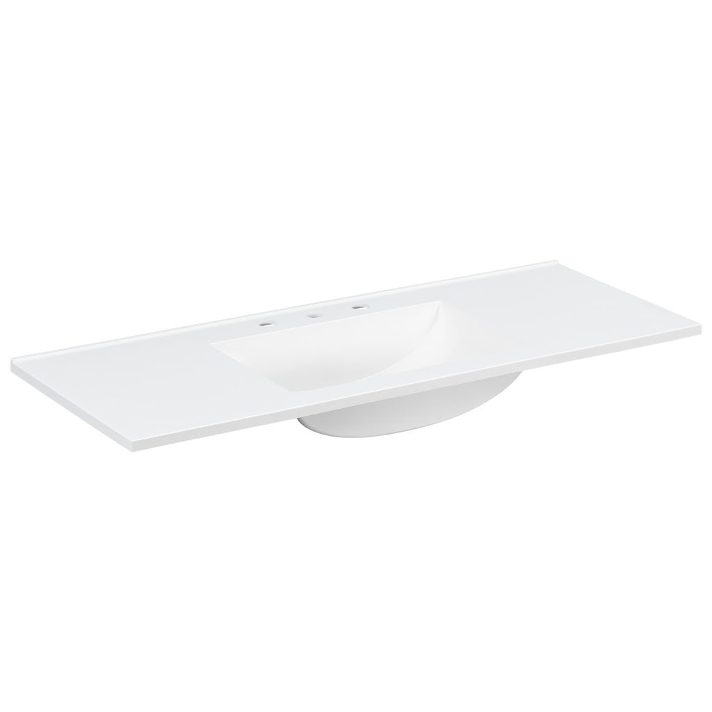 48" Composite Bathroom Vanity Top with Integrated Basin