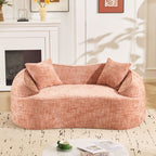 Pink Curved Two-Person Compress Sofa