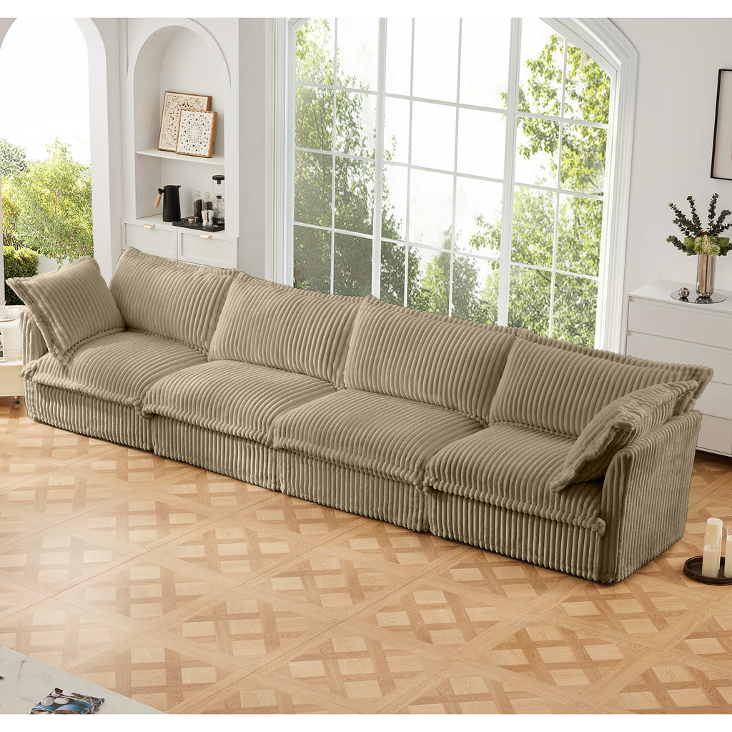 Slipcovered Long Sofa - 4 Seater