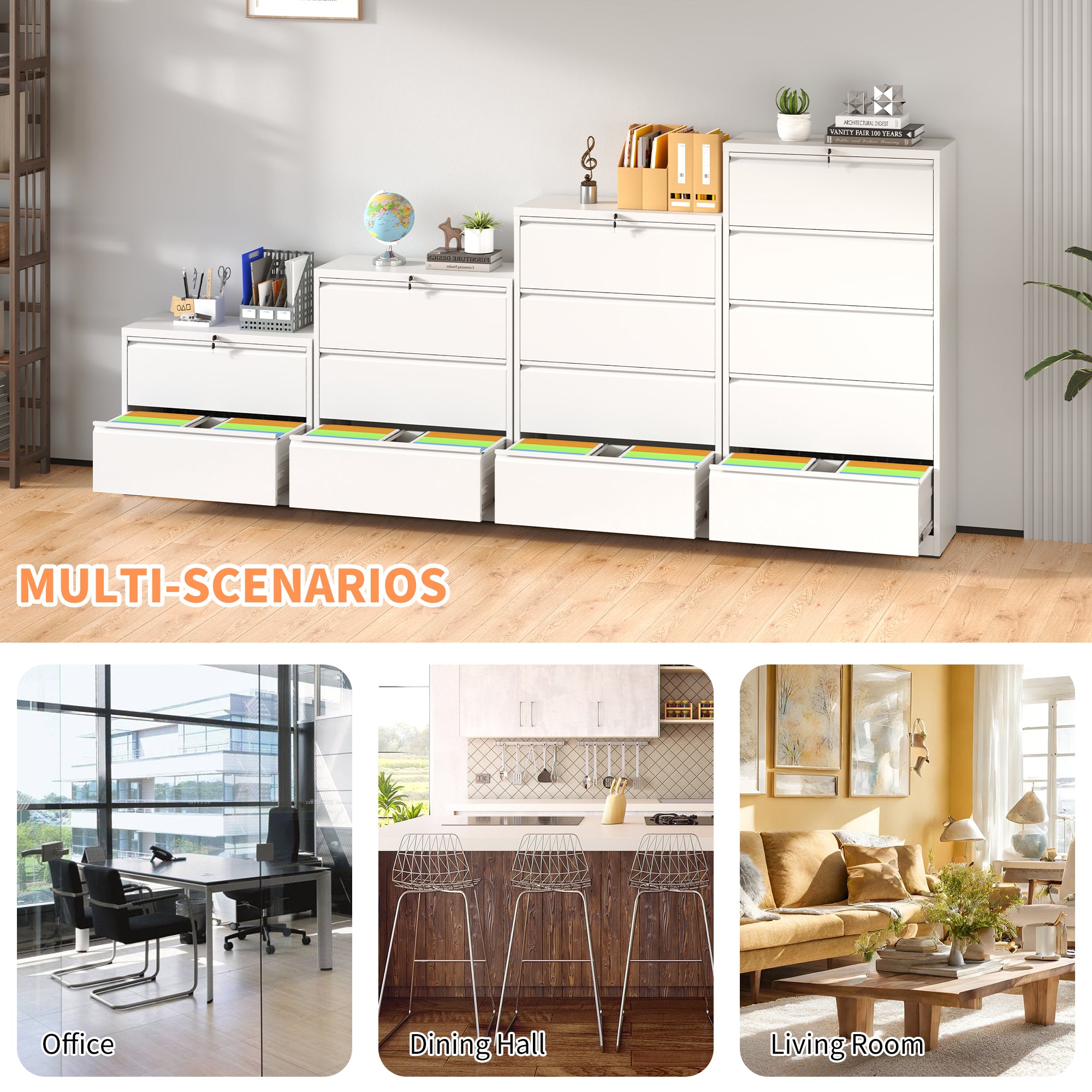 3 Drawer Lateral File Cabinet