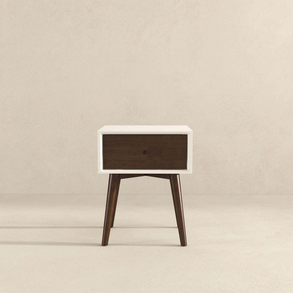 Avery Mid-Century Modern Solid Wood Night Stand 1 Drawer
