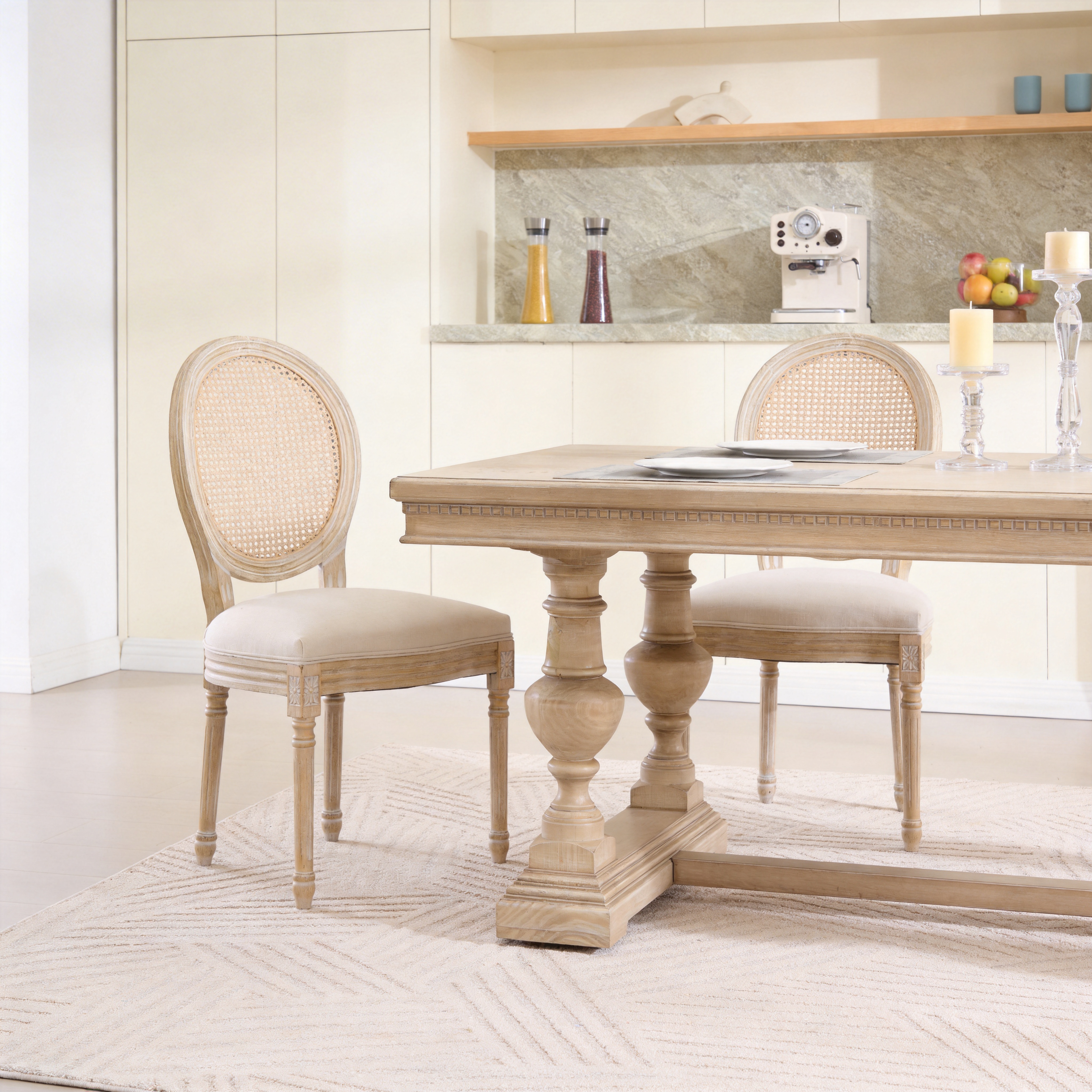 French Country Dining Chairs Set of 2