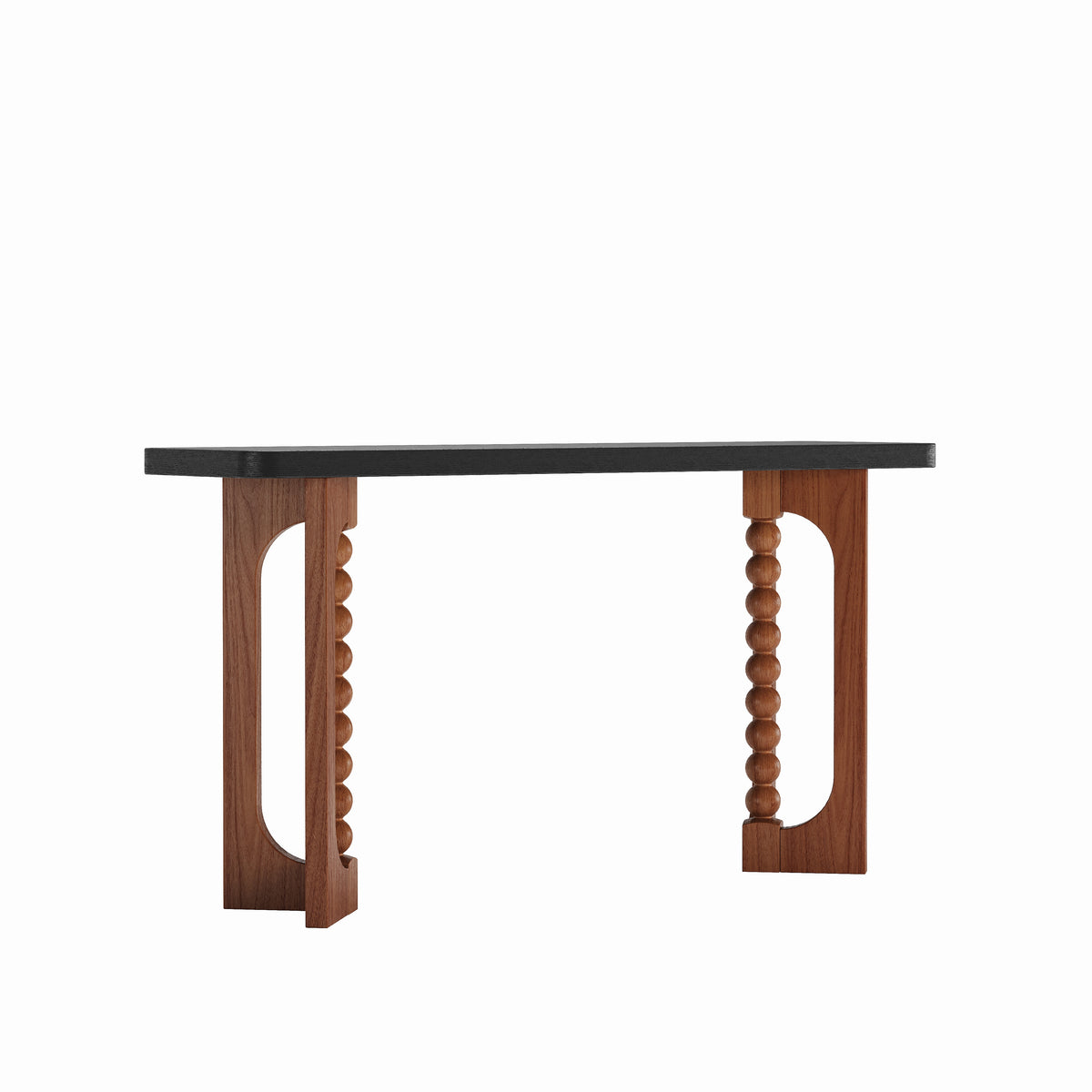 59'' Console Table for Living Room,Long Wood Sofa Table Behind Couch Table,Narrow Hallway Lacquered Accent Tables Unique Spherical Legs for Hallway, Living Room