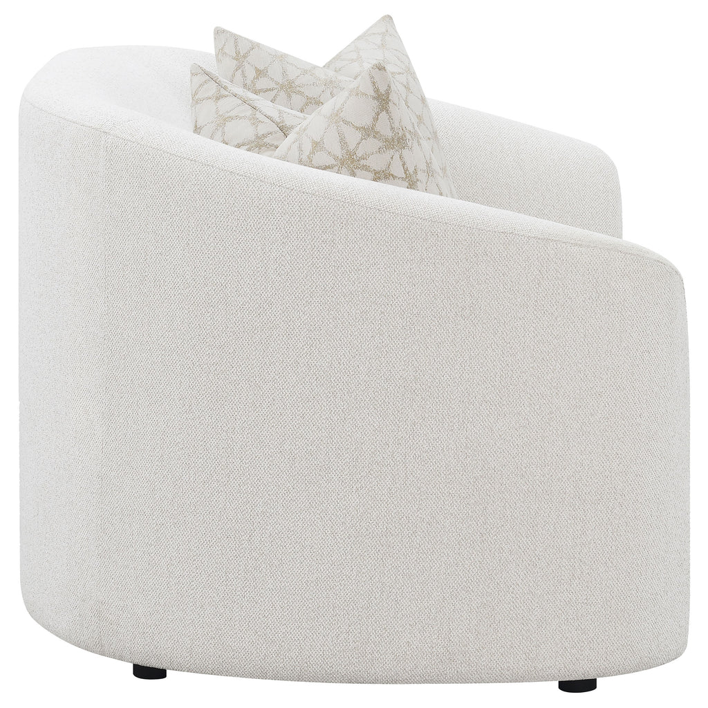 Rory Latte Sloped Arms Loveseat with Pillows