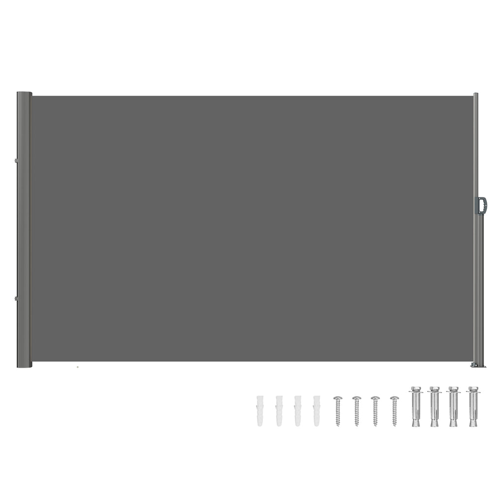 Retractable Side Awning, 71''118'' Aluminum Privacy Screen