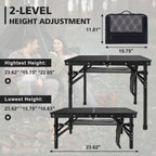 2FT Camping Table with Mesh Desktop