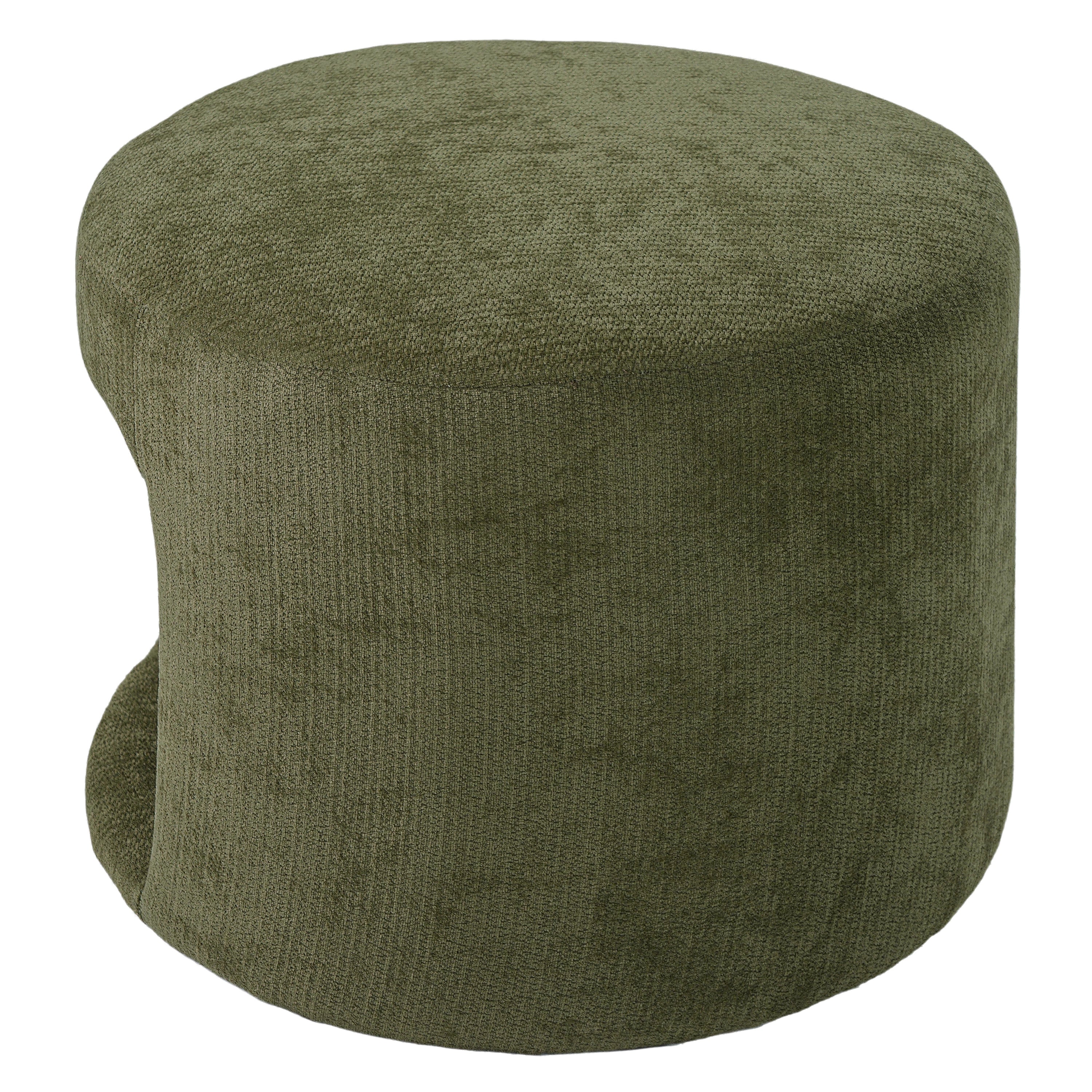 Green Pet Friendly Ottoman with Removable Pet Cushion