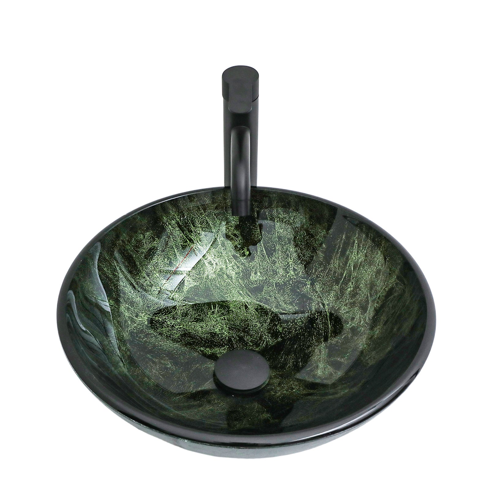 Artistic Tempered Glass Vessel Bathroom Sink