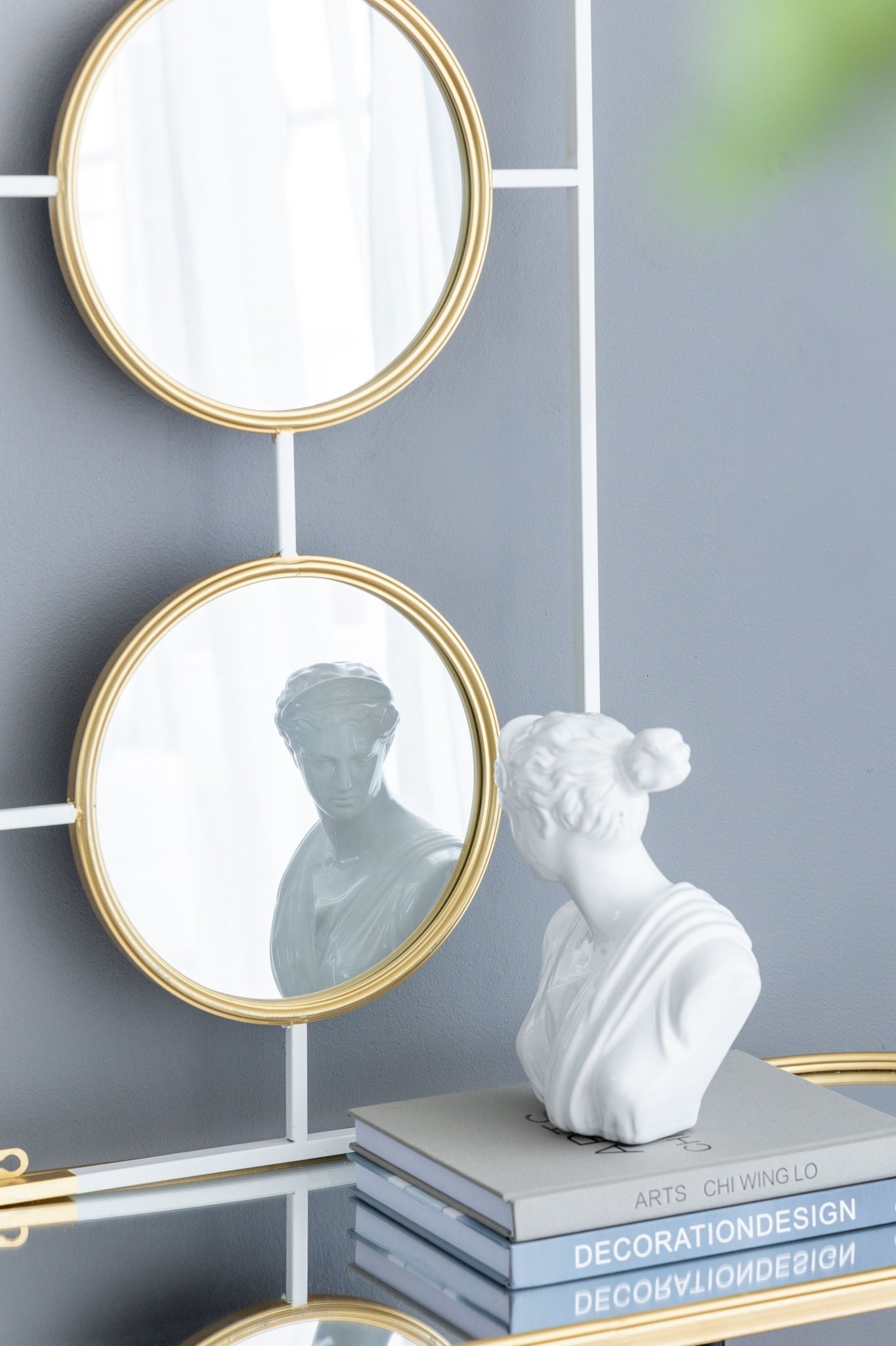 3 Mirror Piece Wall Mirror in Rectangular Frame