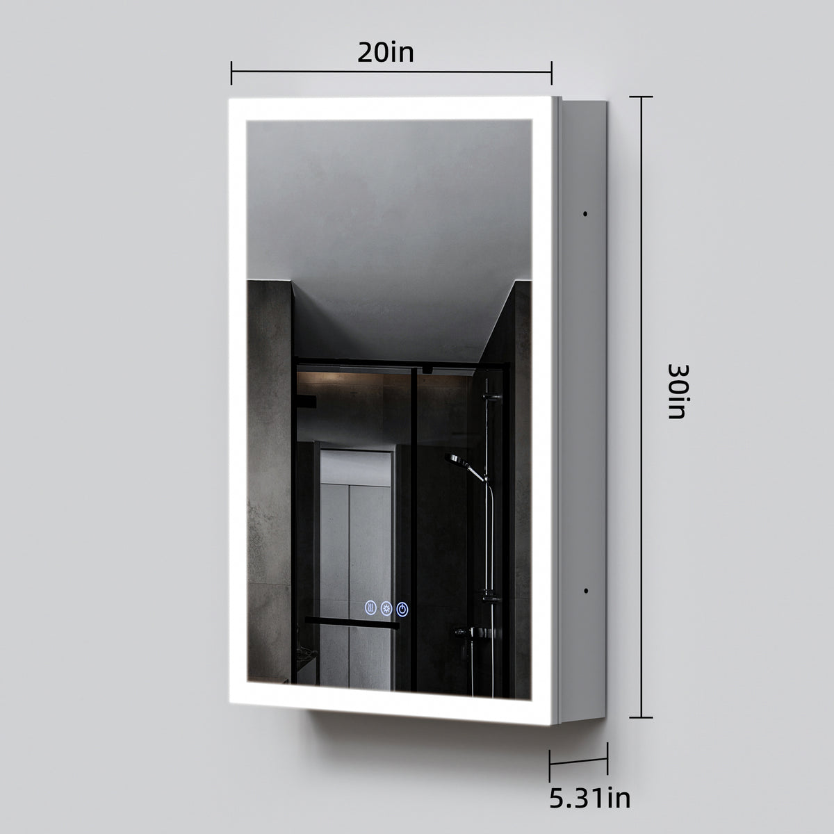 LED Lighted Medicine Cabinet with Mirror