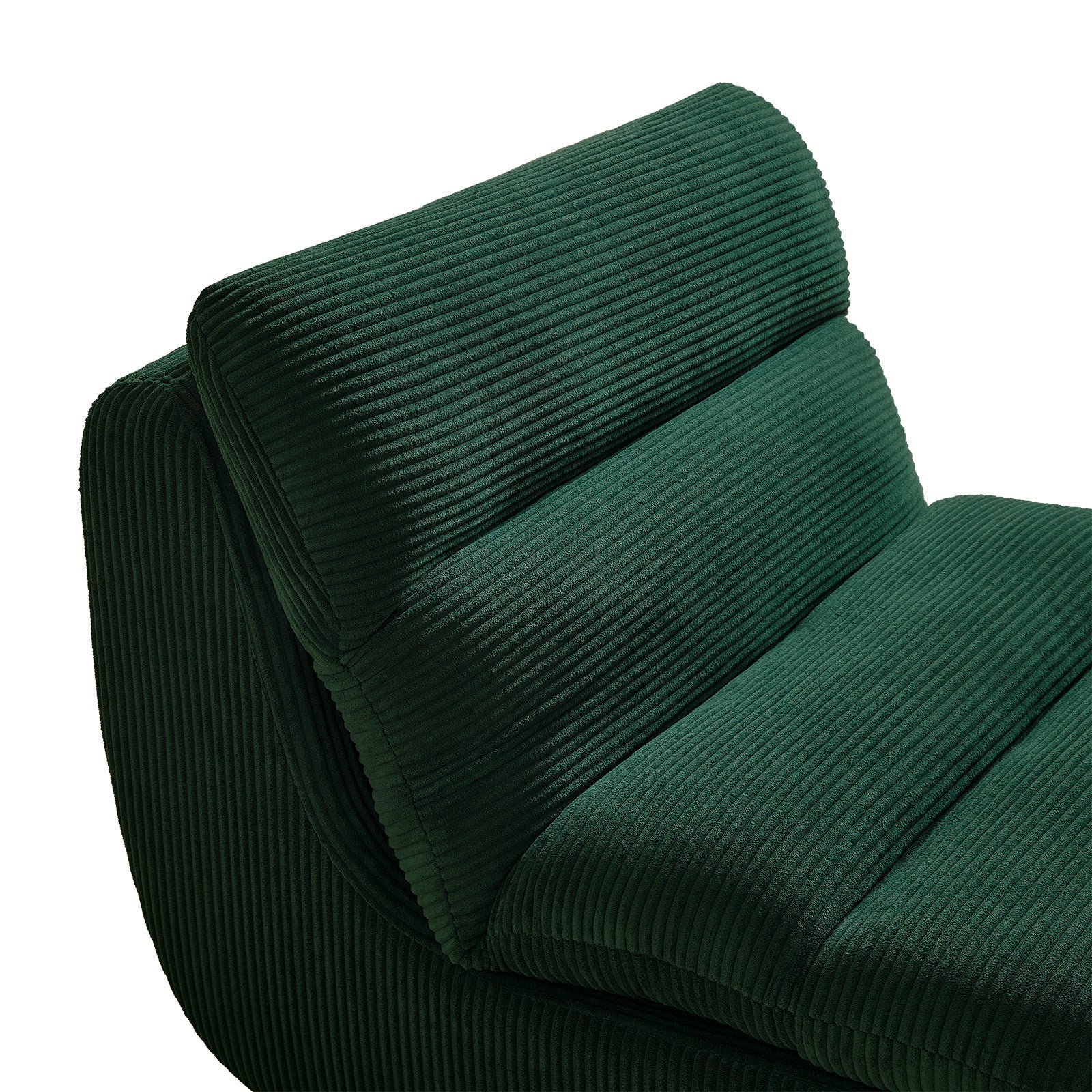 Modern Compressed Lounge Chair with Ottoman - Cozy Corduroy Recliner