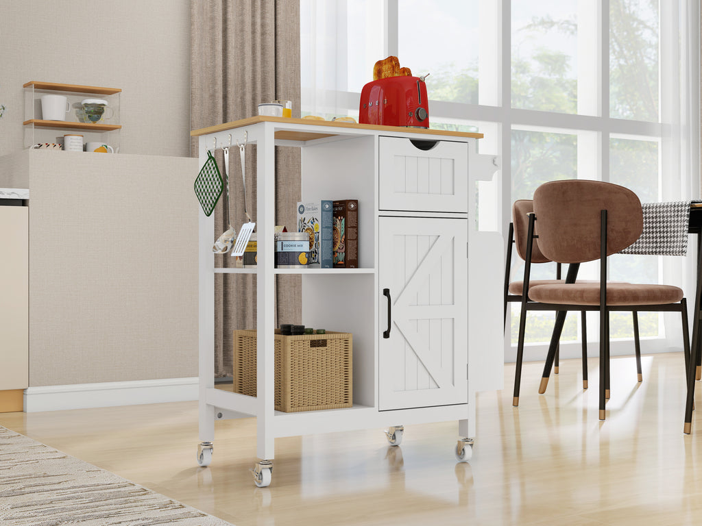 Kitchen Island Cart with Mobile Storage