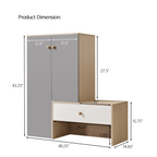 12 Pair Shoe Storage Organizer with Bench