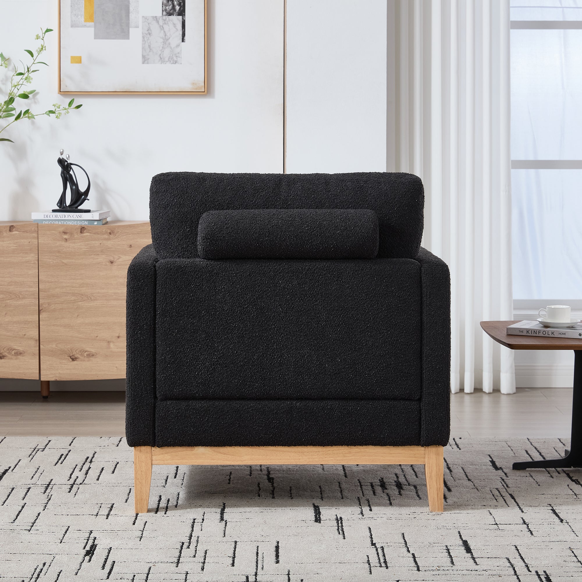 35.4" Wide Modern Farmhouse Performance Accent Chair