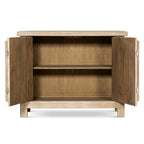 Rowan 48" Solid Reclaimed Pine 2-Door Crossbar Accent Storage Cabinet