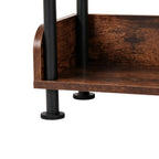 5-Tier Industrial Bookshelf - Open Rustic