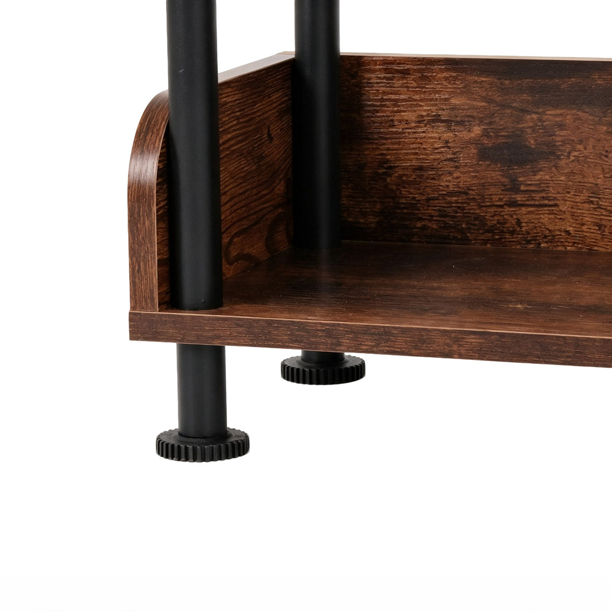 5-Tier Industrial Bookshelf - Open Rustic