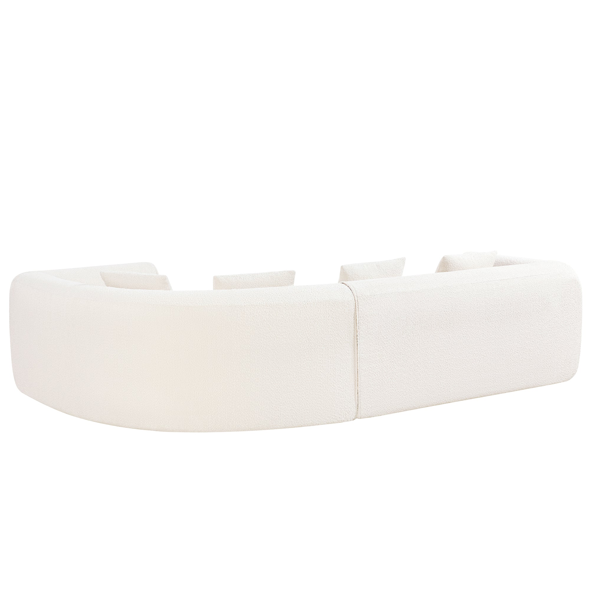 110" Modern Curved L-Shaped Modular Sectional Sofa
