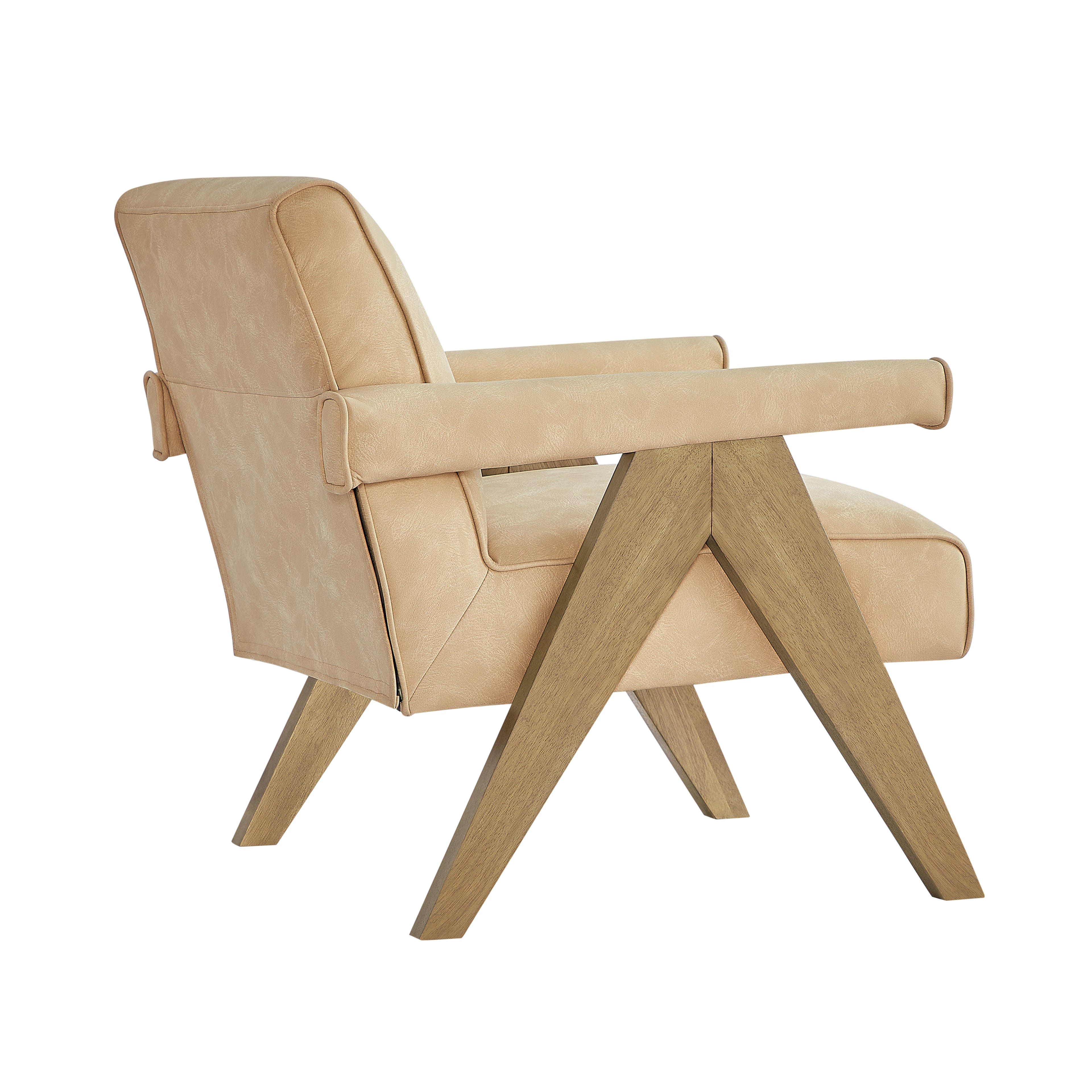 Nessi Modern Faux Leather Arm Chair