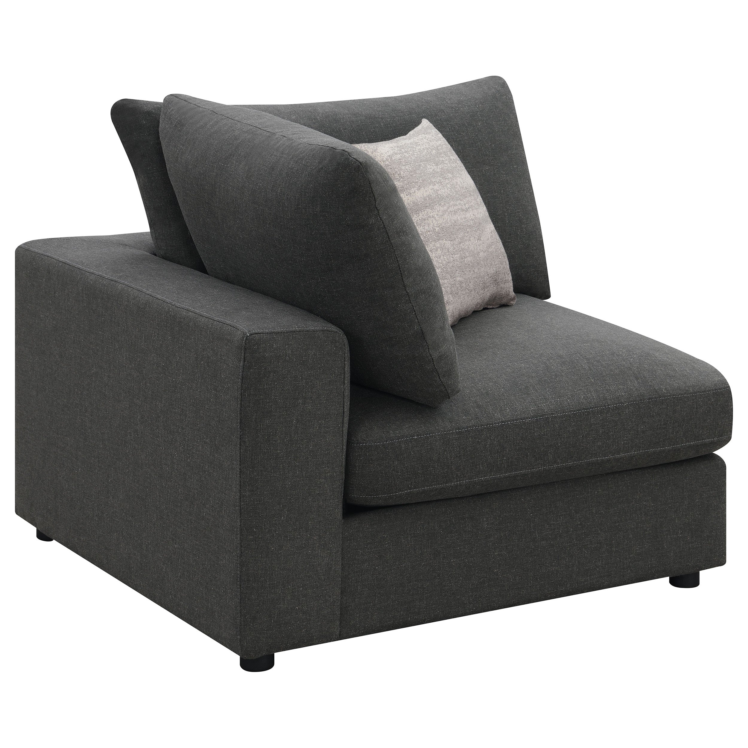 Serene Upholstered Corner Charcoal-CoasterEssence