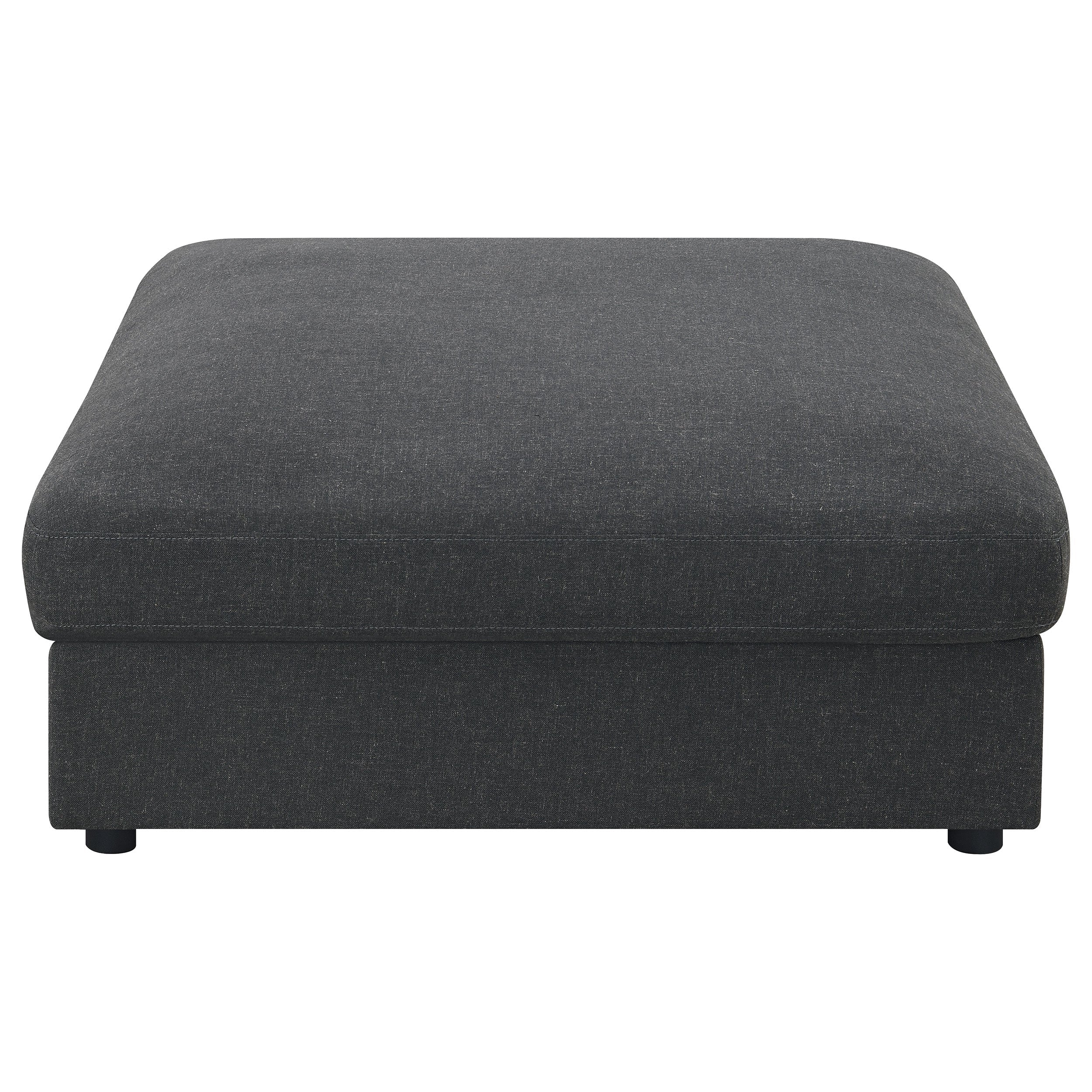 Serene Square Upholstered Ottoman Charcoal-CoasterEssence