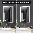 LED Lighted Medicine Cabinet with Mirror