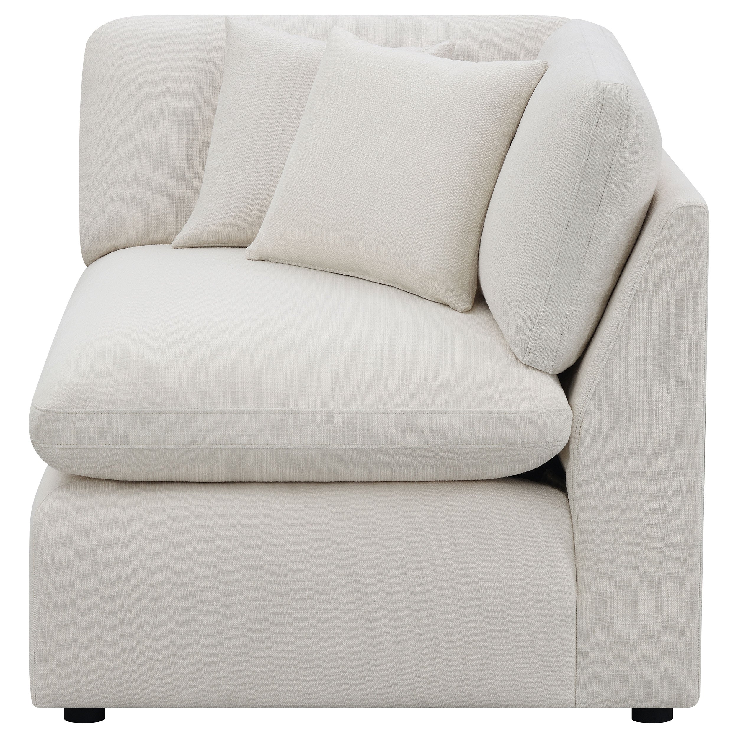 Hobson Upholstered Corner Ivory-CoasterElevations