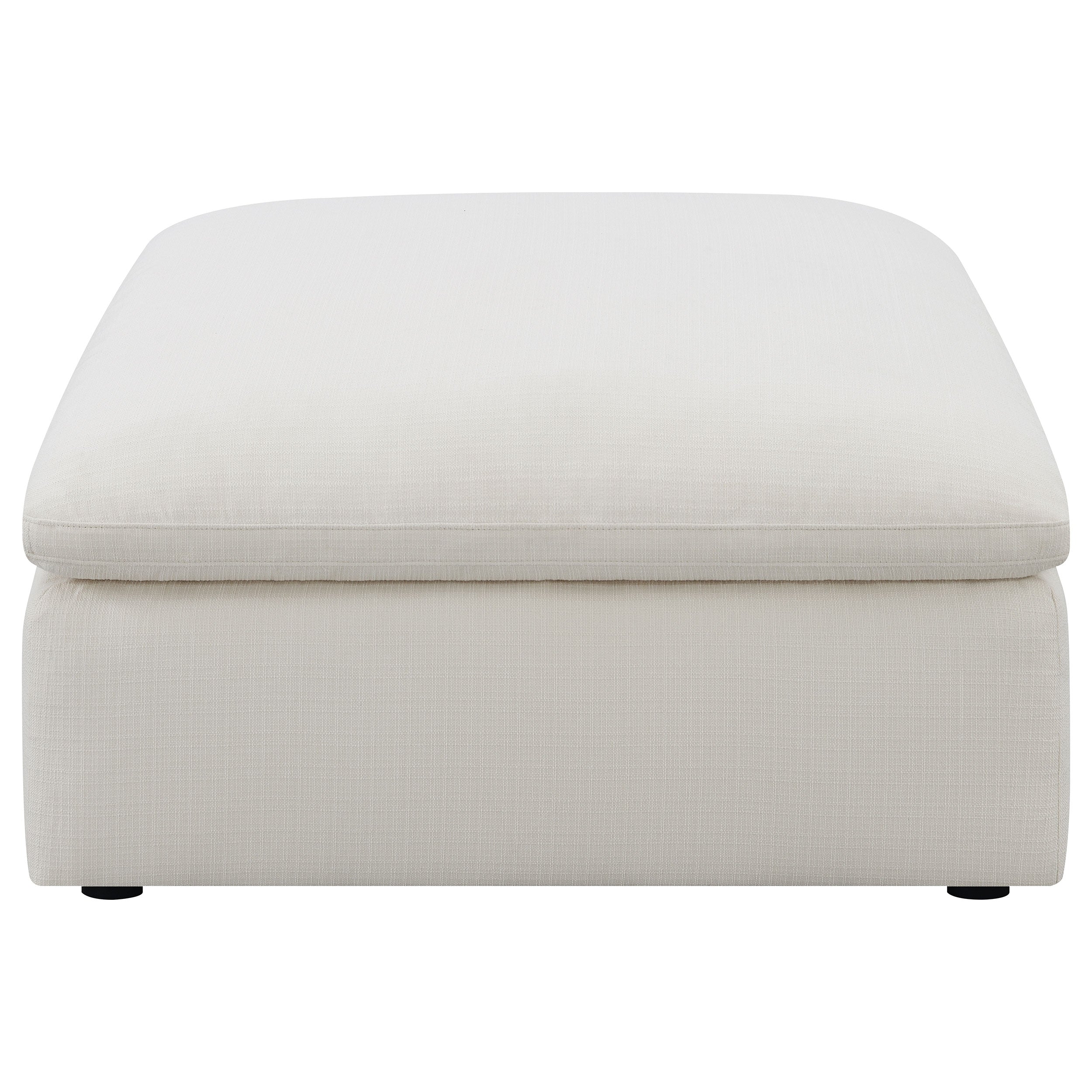 Hobson Square Upholstered Ottoman Ivory-CoasterElevations