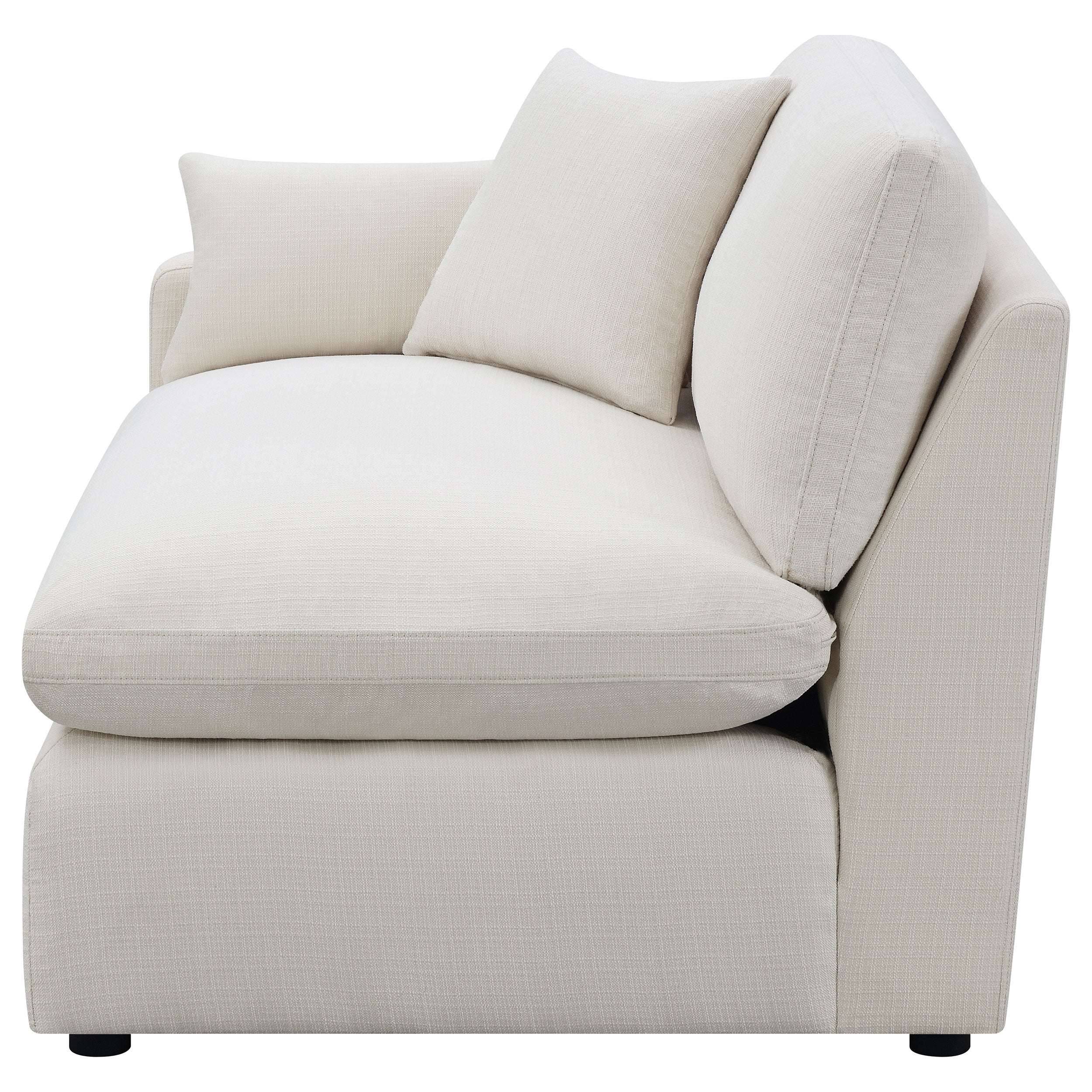 Hobson Upholstered LAF Chair Ivory-CoasterElevations