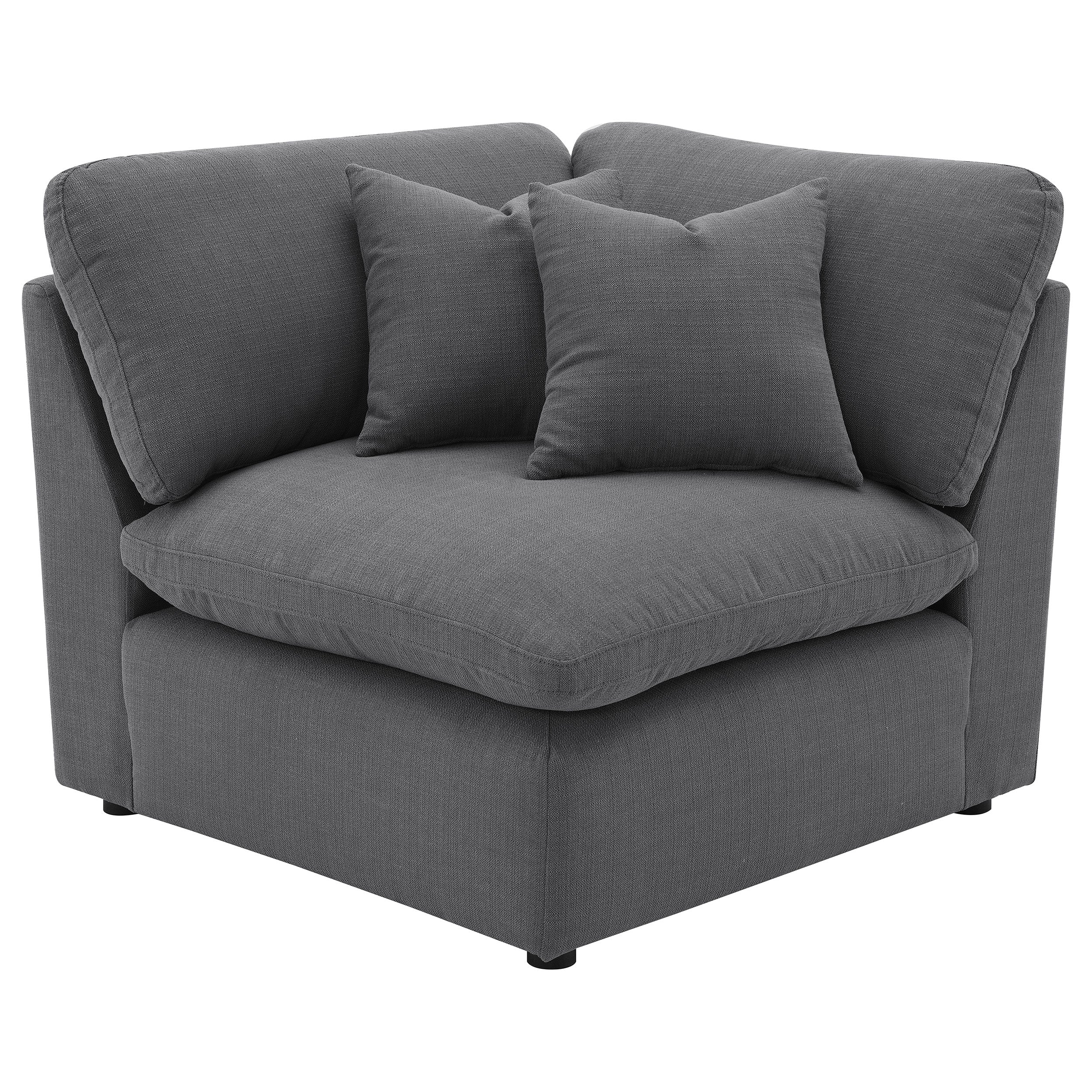 Hobson Upholstered Corner Charcoal-