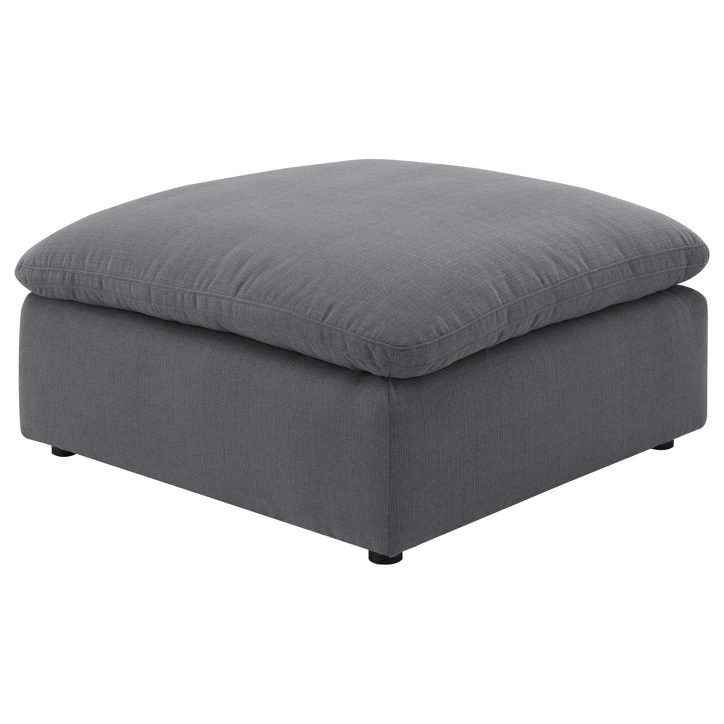 Hobson Square Upholstered Ottoman Charcoal-
